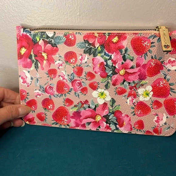 Betsey Johnson Strawberry & Floral Wristlet - Picture 2 of 4